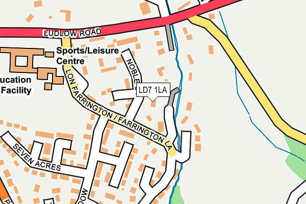 LD7 1LA map - OS OpenMap – Local (Ordnance Survey)