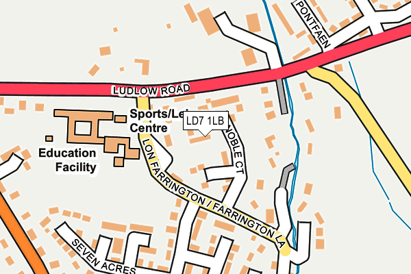 LD7 1LB map - OS OpenMap – Local (Ordnance Survey)