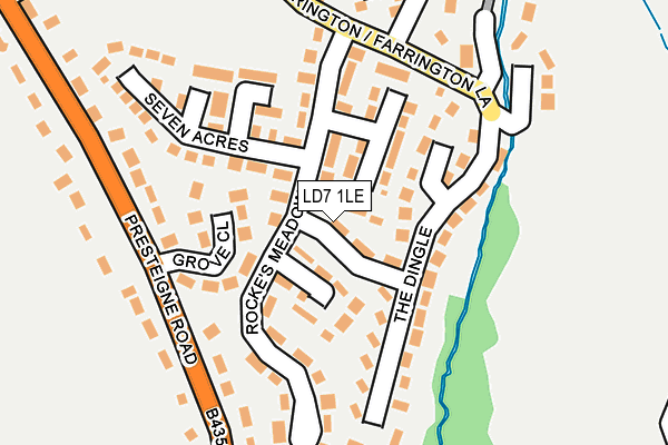 LD7 1LE map - OS OpenMap – Local (Ordnance Survey)