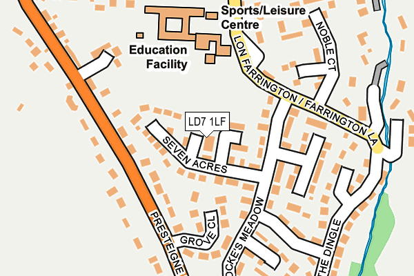 LD7 1LF map - OS OpenMap – Local (Ordnance Survey)