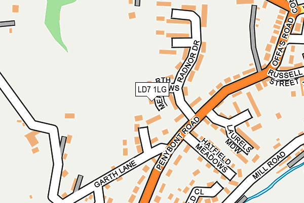 LD7 1LG map - OS OpenMap – Local (Ordnance Survey)