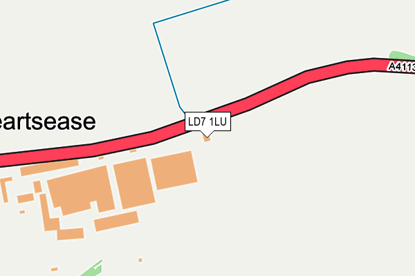LD7 1LU map - OS OpenMap – Local (Ordnance Survey)