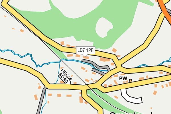 LD7 1PF map - OS OpenMap – Local (Ordnance Survey)