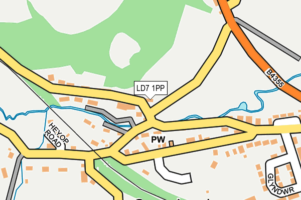 LD7 1PP map - OS OpenMap – Local (Ordnance Survey)