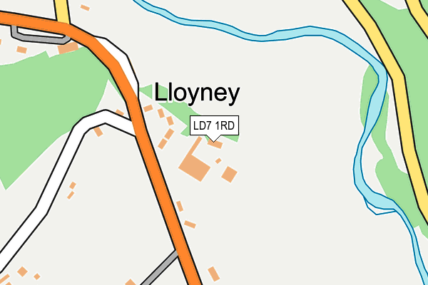 LD7 1RD map - OS OpenMap – Local (Ordnance Survey)