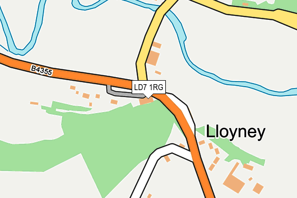 LD7 1RG map - OS OpenMap – Local (Ordnance Survey)
