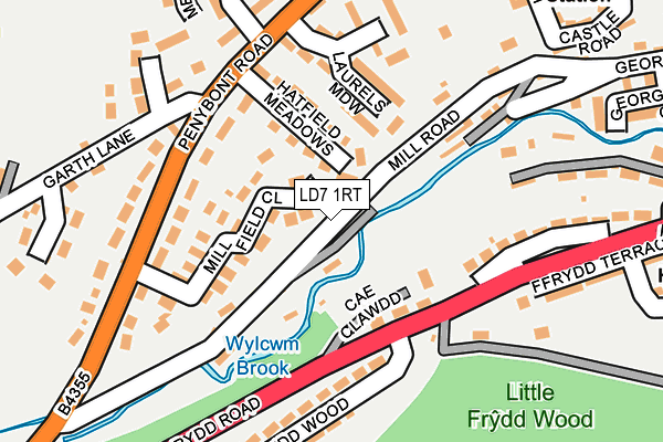 LD7 1RT map - OS OpenMap – Local (Ordnance Survey)