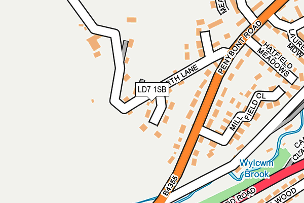 LD7 1SB map - OS OpenMap – Local (Ordnance Survey)