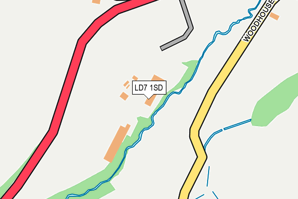 LD7 1SD map - OS OpenMap – Local (Ordnance Survey)