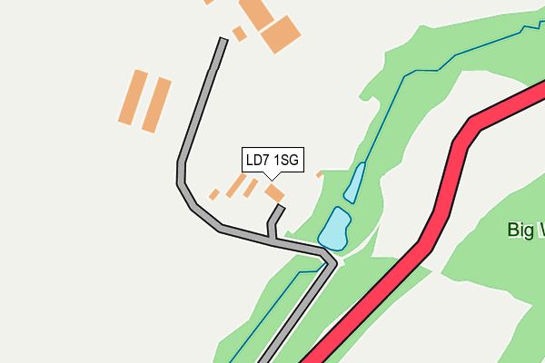 LD7 1SG map - OS OpenMap – Local (Ordnance Survey)