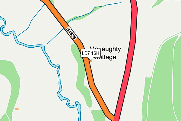 LD7 1SH map - OS OpenMap – Local (Ordnance Survey)