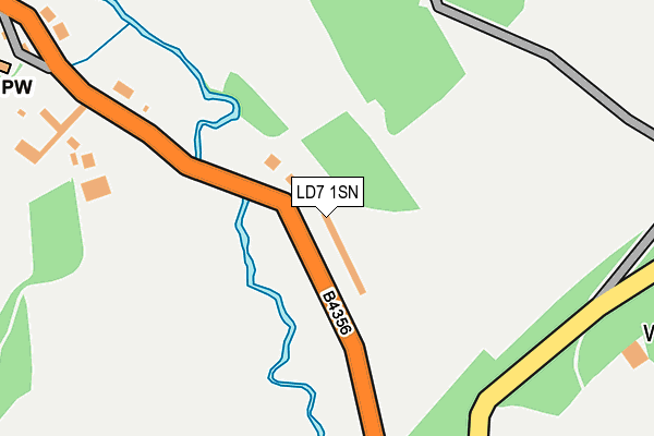 LD7 1SN map - OS OpenMap – Local (Ordnance Survey)