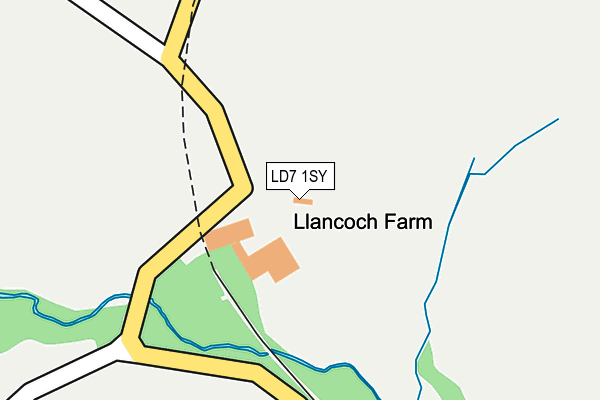 LD7 1SY map - OS OpenMap – Local (Ordnance Survey)