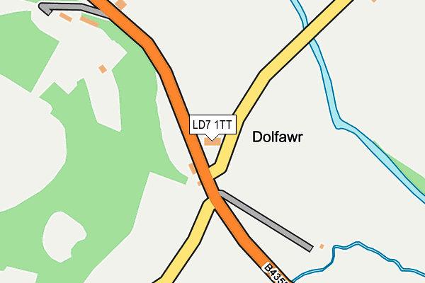 LD7 1TT map - OS OpenMap – Local (Ordnance Survey)