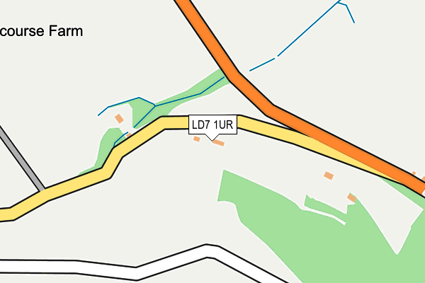 LD7 1UR map - OS OpenMap – Local (Ordnance Survey)