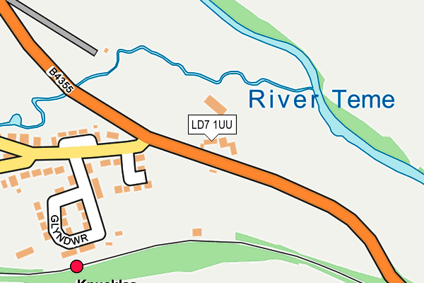 LD7 1UU map - OS OpenMap – Local (Ordnance Survey)