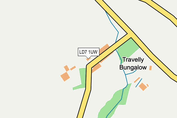 LD7 1UW map - OS OpenMap – Local (Ordnance Survey)