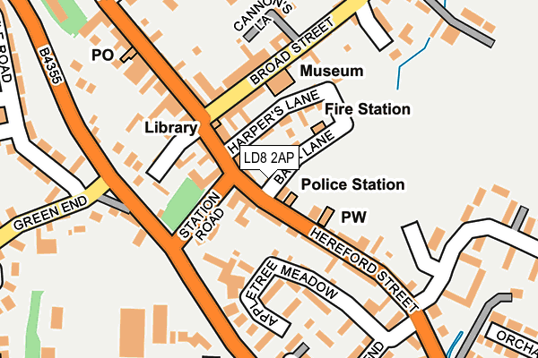 LD8 2AP map - OS OpenMap – Local (Ordnance Survey)
