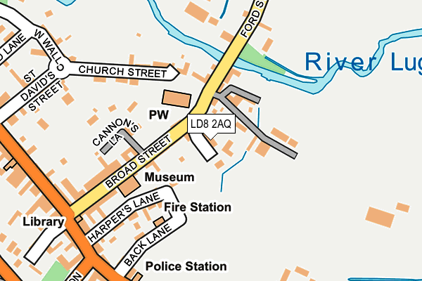 LD8 2AQ map - OS OpenMap – Local (Ordnance Survey)