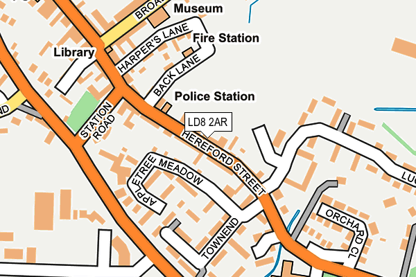 LD8 2AR map - OS OpenMap – Local (Ordnance Survey)