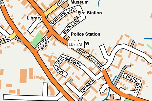 LD8 2AT map - OS OpenMap – Local (Ordnance Survey)