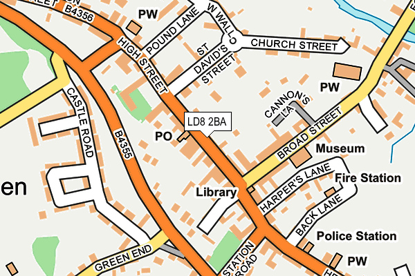 LD8 2BA map - OS OpenMap – Local (Ordnance Survey)