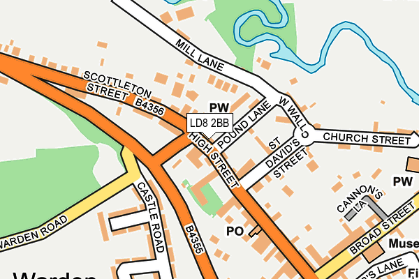 LD8 2BB map - OS OpenMap – Local (Ordnance Survey)
