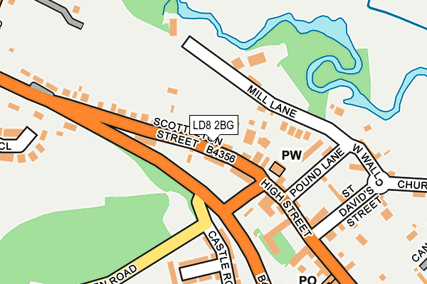 LD8 2BG map - OS OpenMap – Local (Ordnance Survey)