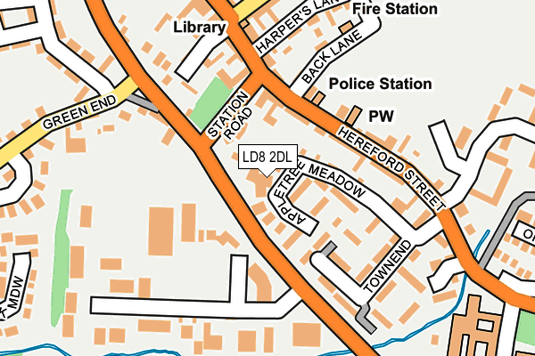 LD8 2DL map - OS OpenMap – Local (Ordnance Survey)