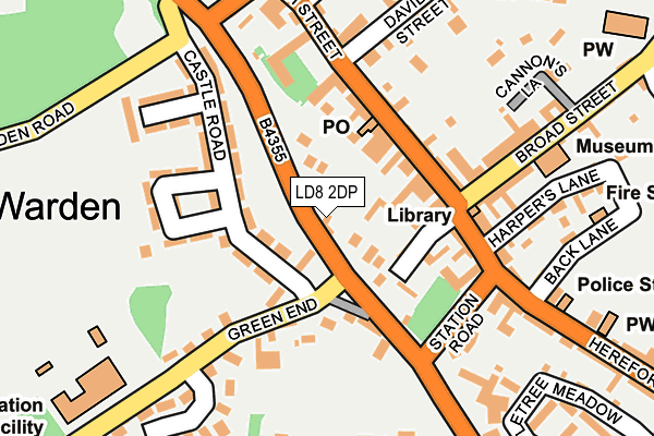 LD8 2DP map - OS OpenMap – Local (Ordnance Survey)