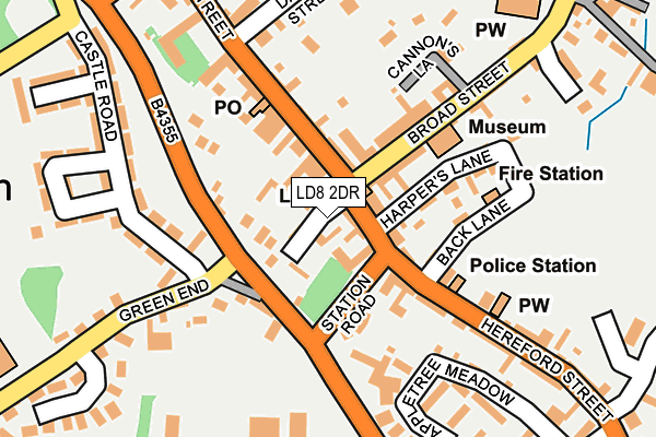 LD8 2DR map - OS OpenMap – Local (Ordnance Survey)