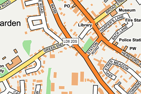 LD8 2DS map - OS OpenMap – Local (Ordnance Survey)