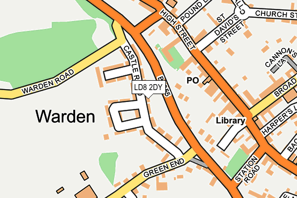 LD8 2DY map - OS OpenMap – Local (Ordnance Survey)