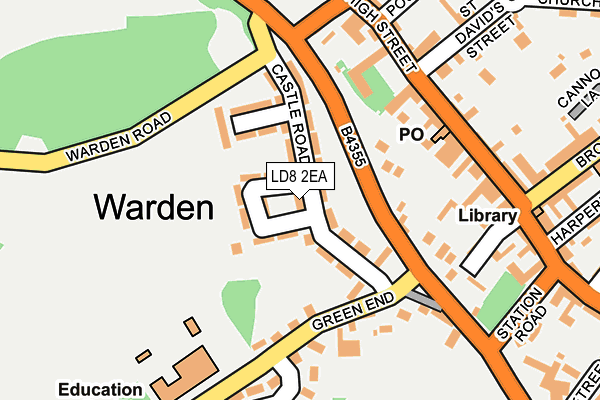 LD8 2EA map - OS OpenMap – Local (Ordnance Survey)