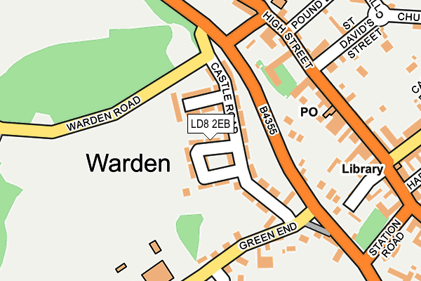 LD8 2EB map - OS OpenMap – Local (Ordnance Survey)