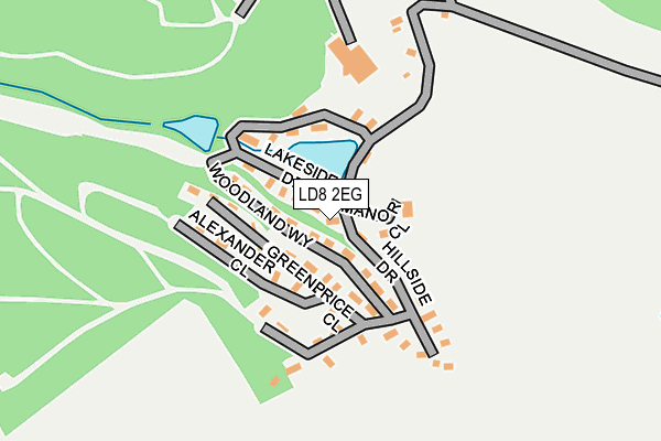 LD8 2EG map - OS OpenMap – Local (Ordnance Survey)