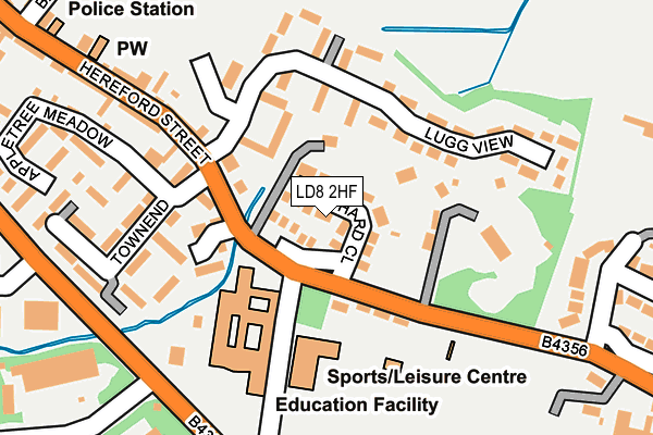 LD8 2HF map - OS OpenMap – Local (Ordnance Survey)