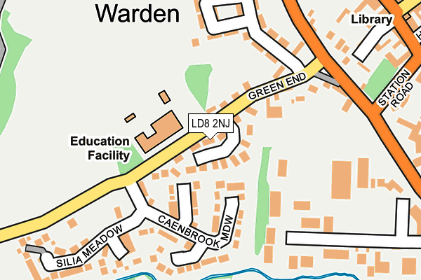 LD8 2NJ map - OS OpenMap – Local (Ordnance Survey)