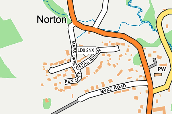 LD8 2NX map - OS OpenMap – Local (Ordnance Survey)