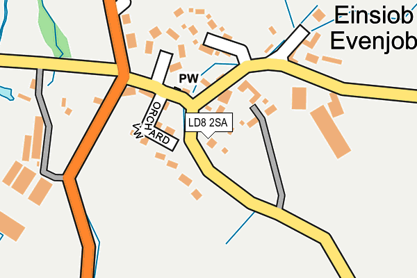 LD8 2SA map - OS OpenMap – Local (Ordnance Survey)