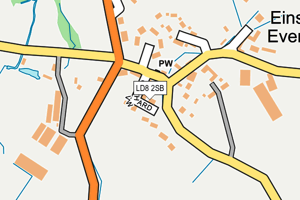 LD8 2SB map - OS OpenMap – Local (Ordnance Survey)