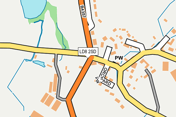 LD8 2SD map - OS OpenMap – Local (Ordnance Survey)