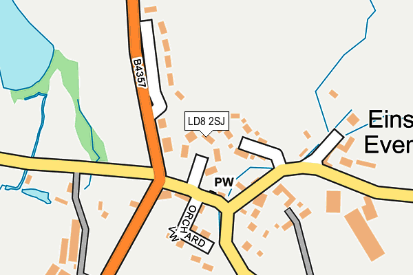 LD8 2SJ map - OS OpenMap – Local (Ordnance Survey)