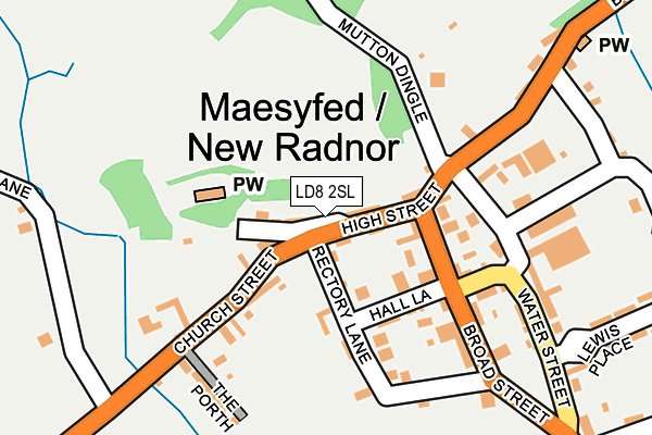 LD8 2SL map - OS OpenMap – Local (Ordnance Survey)