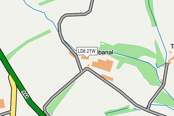 LD8 2TW map - OS OpenMap – Local (Ordnance Survey)