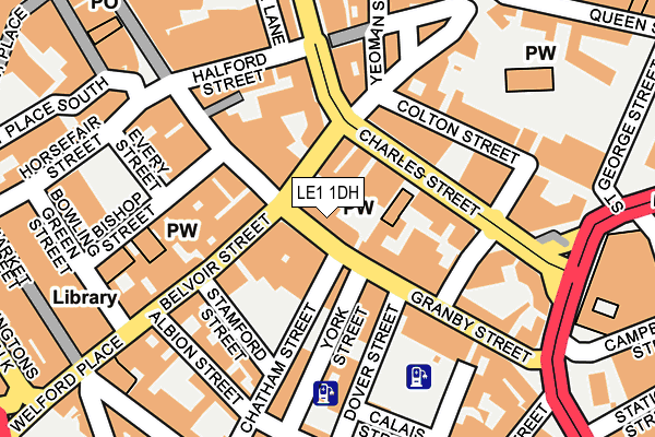 LE1 1DH map - OS OpenMap – Local (Ordnance Survey)