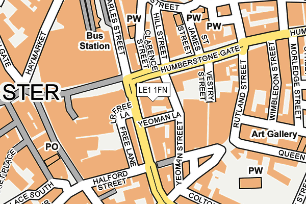 LE1 1FN map - OS OpenMap – Local (Ordnance Survey)