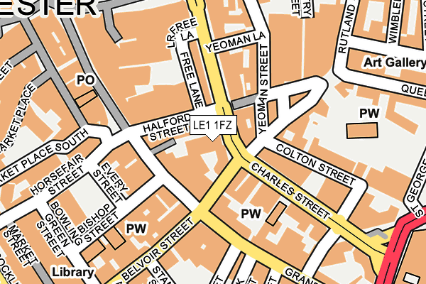 LE1 1FZ map - OS OpenMap – Local (Ordnance Survey)