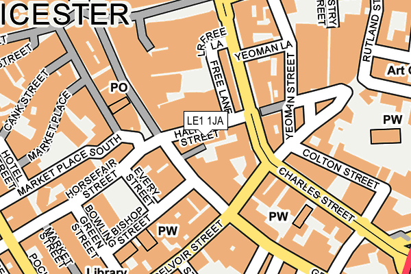 LE1 1JA map - OS OpenMap – Local (Ordnance Survey)
