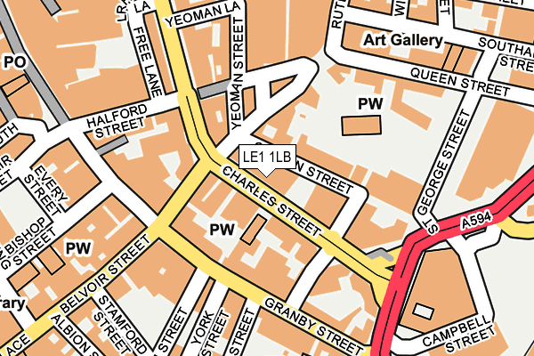 Map of JAAN LEICESTER LIMITED at local scale